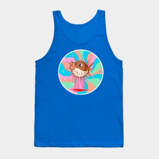 trippy drippy - Cute dark animal puffer fish Tank Top